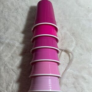 C&C California set of 6 pink plastic bpa free cups